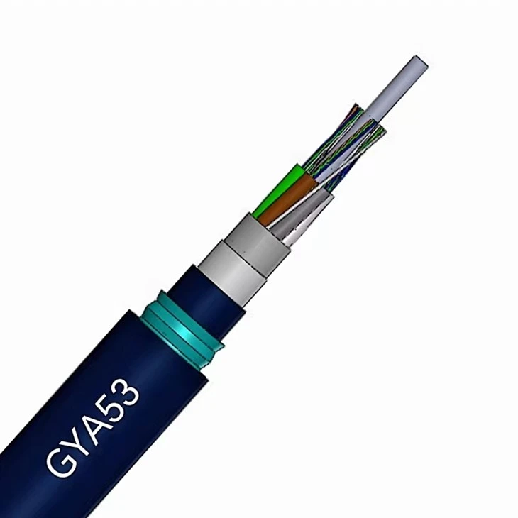 İletişim İçin Doğrudan Gömülü Fiber Optik Kablo Alevi Tamamen Kuru Çift Kılıflı